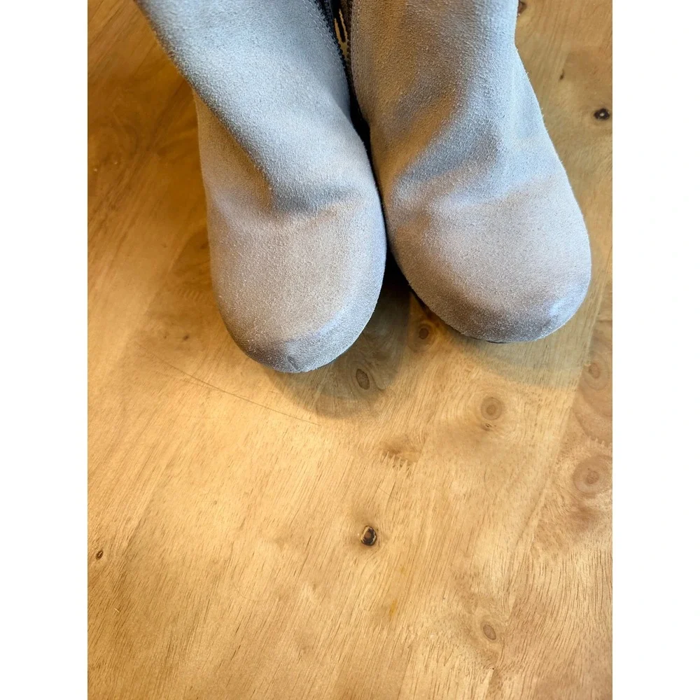 OTBT Folkloric Taupe Suede Fringe Ankle Boots Women 7.5M Western‎ Booties